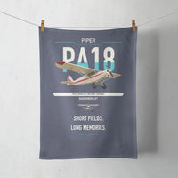 Thumbnail for Piper PA-18 Super Cub design on navy blue towel