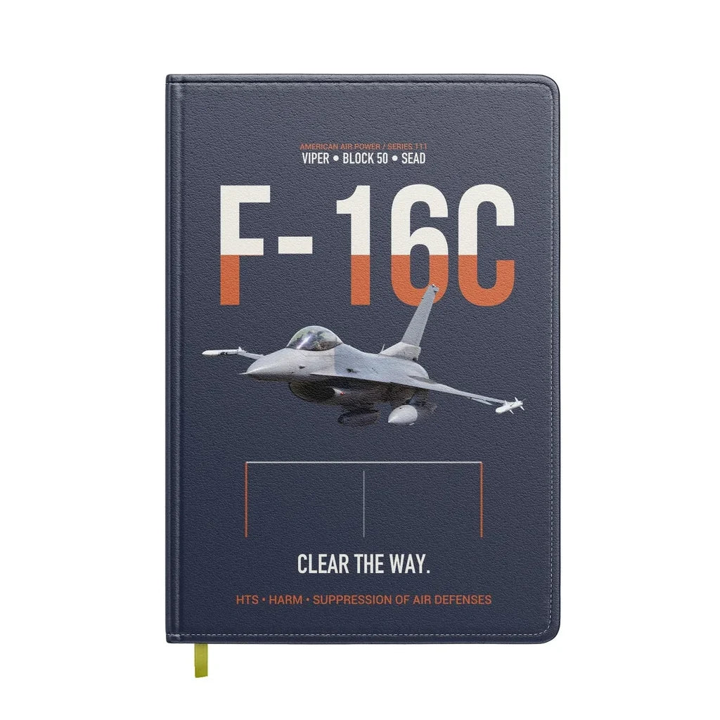 F-16C Block 50 Clear The Way design on navy blue notebook