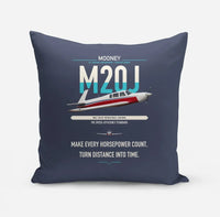 Thumbnail for Mooney M20J 201 design on navy blue pillow