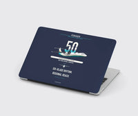 Thumbnail for Fokker 50 design on navy blue MacBook case