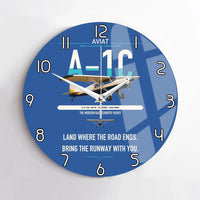 Thumbnail for Aviat Husky A-1C-180 design on blue no frame wall clock
