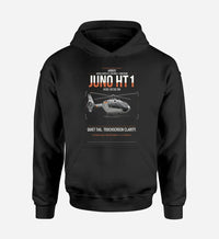 Thumbnail for Airbus H135 Juno HT1 design on black double-side hoodie, single-side print