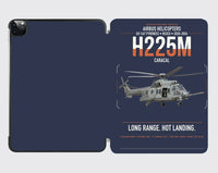 Thumbnail for Airbus Helicopters H225M Caracal design on navy blue ipad tablet case