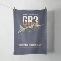 Thumbnail for Hawker Siddeley Harrier GR3 design on navy blue towel