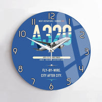 Thumbnail for Airbus A320 design on blue no frame wall clock