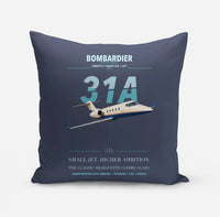 Thumbnail for Bombardier Learjet 31A design on navy blue pillow