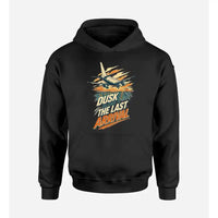Thumbnail for SIGNAL 644 - Dusk Belongs To The Last Arrival design on black hoodie single side