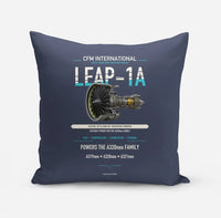 Thumbnail for CFM LEAP-1A design on navy blue pillow