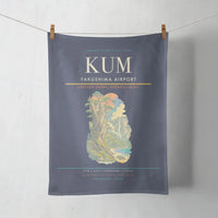 Thumbnail for Yakushima Airport (KUM) design on navy blue towel