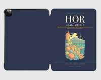 Thumbnail for Horta Airport (HOR) design on navy blue ipad tablet case