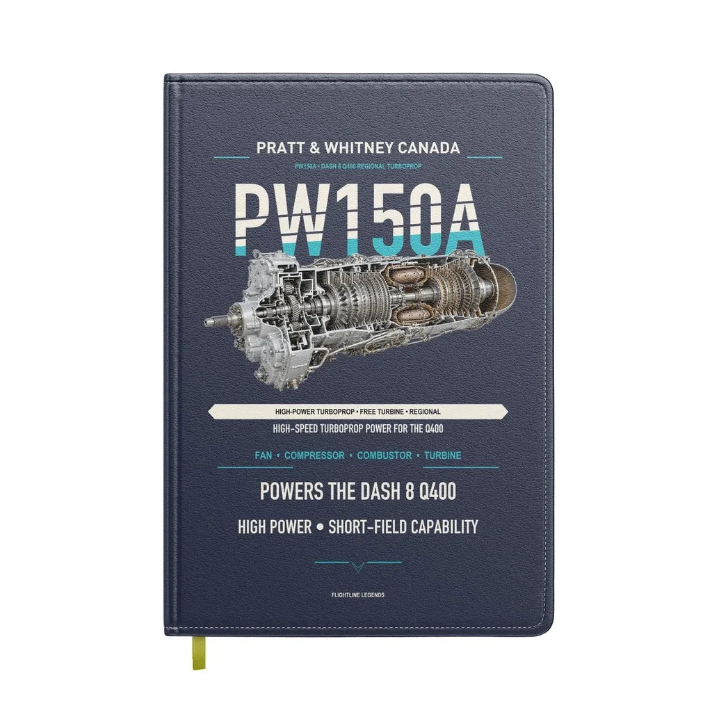 PW150A design on navy blue notebook