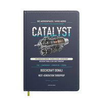 Thumbnail for CATALYST design on navy blue notebook