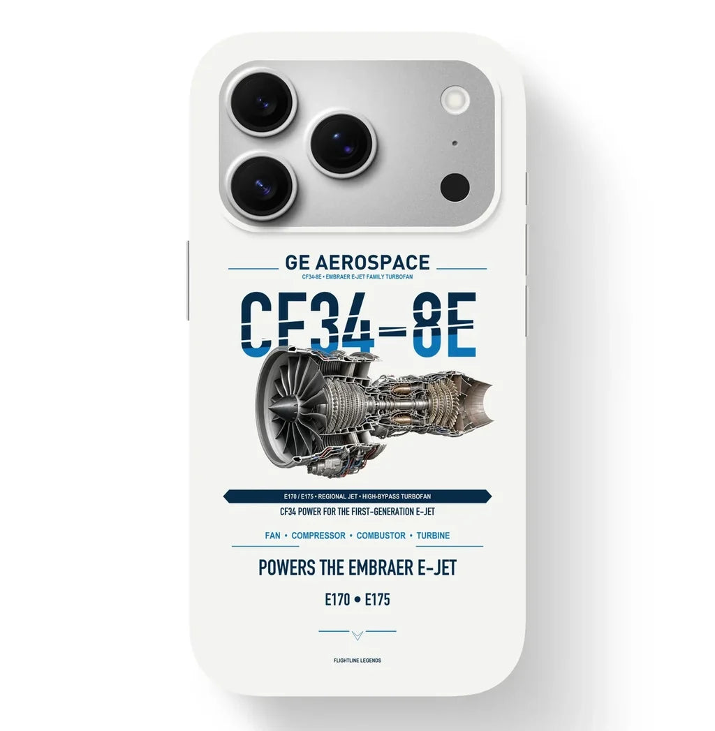 CF34-8E Case design on white iphone case