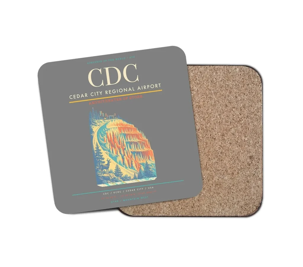 Cedar City Regional Airport CDC Coaster 1-Piece - Gray