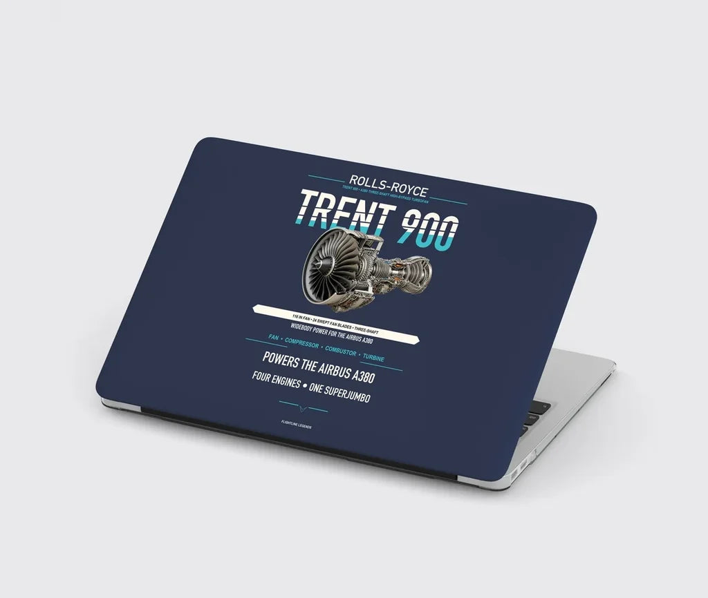 TRENT 900 design on navy blue MacBook case