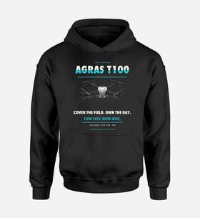 Single-Side Printing — DJI Agras T100 Drone Double-Side Hoodie