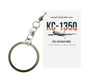 Thumbnail for KC-135Q Blackbird Tanker design on white designed key chain, double-side print