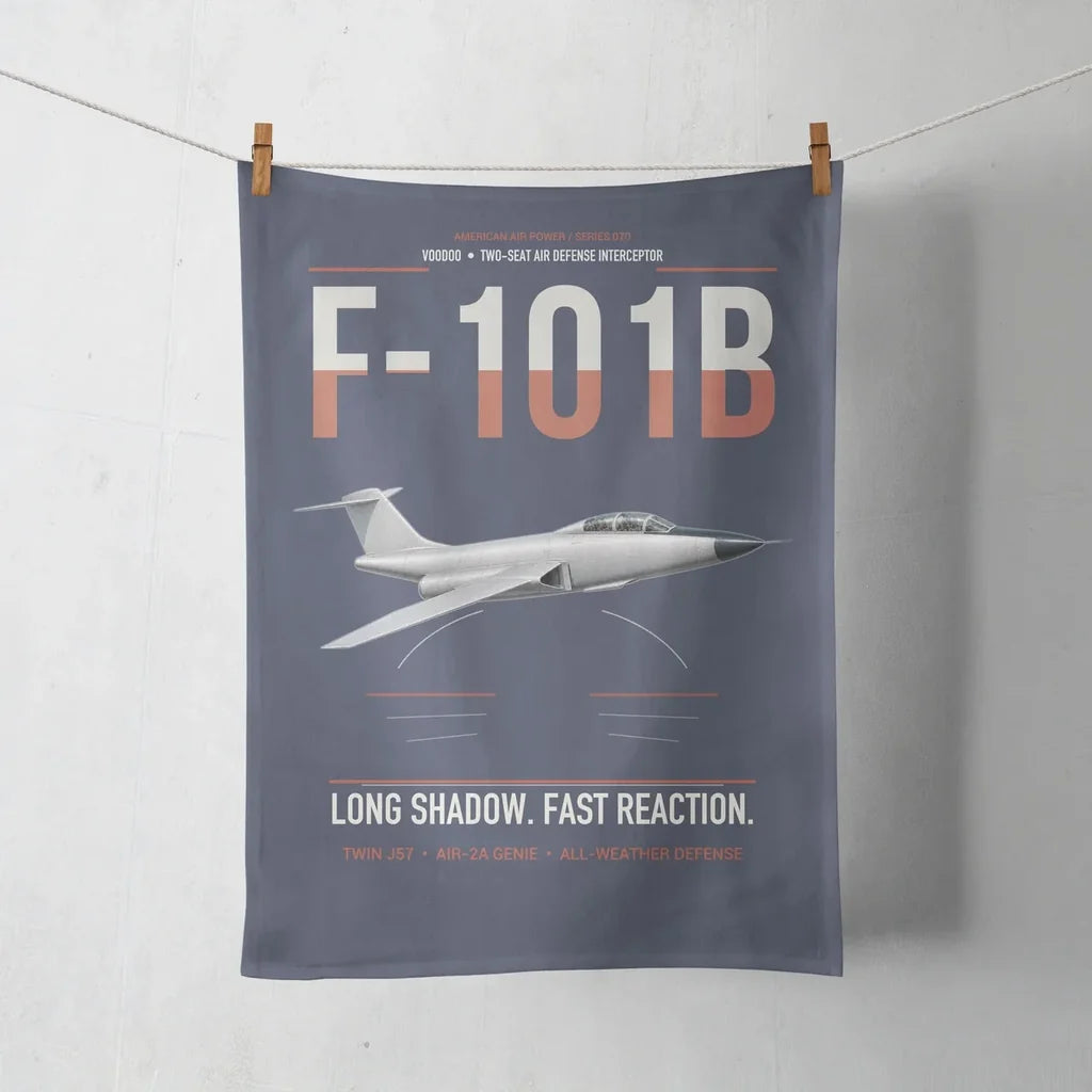 F-101B Voodoo design on navy blue towel