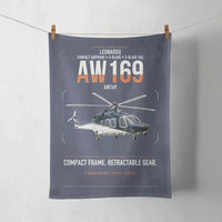 Thumbnail for Leonardo AW169 design on navy blue towel