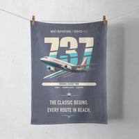 Thumbnail for Boeing 737-300 Classic design on navy blue towel