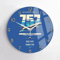 Thumbnail for Boeing 757-200 design on blue no frame wall clock