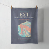 Thumbnail for Exeter International Airport (EXT) design on navy blue towel