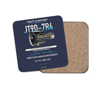 Thumbnail for JT9D-7R4 design on navy blue 1 piece coaster