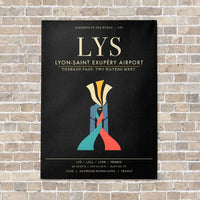 Thumbnail for Lyon-Saint Exupery Airport LYS - Canvas Framed - Black