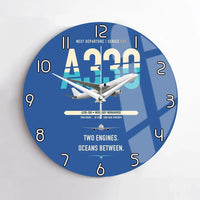 Thumbnail for Airbus A330-300 design on blue no frame wall clock
