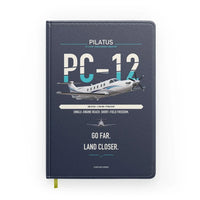 Thumbnail for Pilatus PC-12 PRO design on navy blue notebook