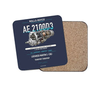 Thumbnail for AE 2100D3 design on navy blue 1 piece coaster