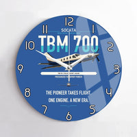 Thumbnail for Socata TBM 700 design on blue no frame wall clock