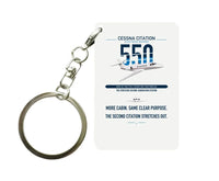 Thumbnail for Cessna Citation 550 - Citation II design on white designed key chain, double-side print