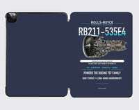 Thumbnail for RB211-535E4 design on navy blue ipad tablet case