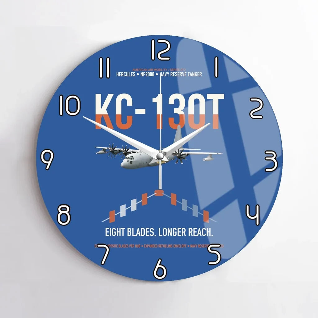 KC-130T NP2000 design on blue no frame wall clock