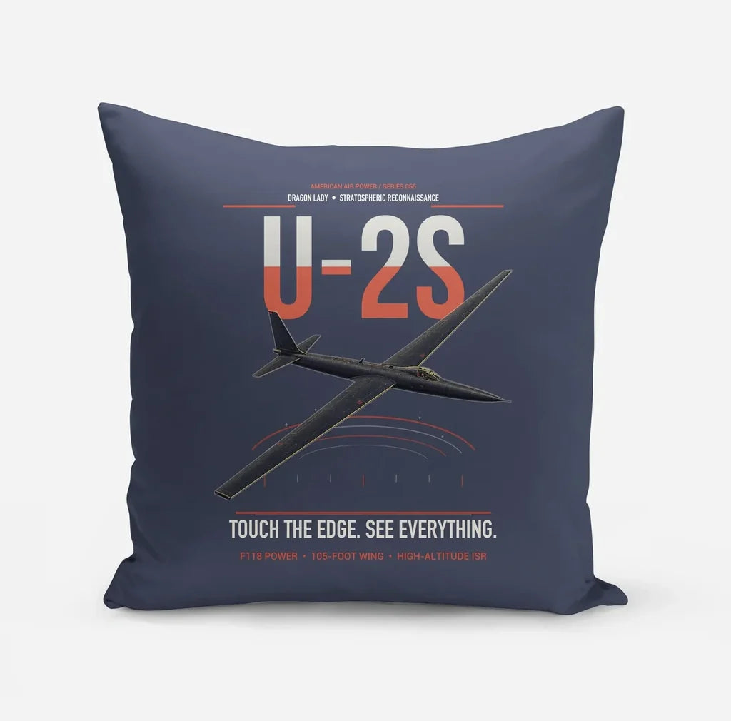 U-2S Dragon Lady design on navy blue pillow
