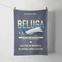 Thumbnail for Airbus A300-600ST BelugaST design on navy blue towel