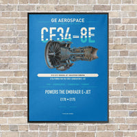Thumbnail for CF34-8E vertical canvas print - framed - turquoise background