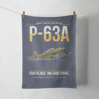 Thumbnail for P-63A Kingcobra design on navy blue towel