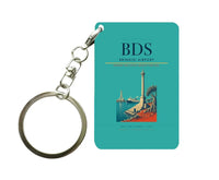 Thumbnail for Brindisi Airport (BDS) design on turquoise key chain