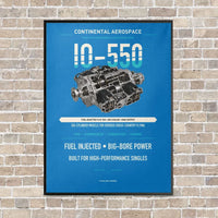 Thumbnail for IO-550 vertical canvas print - framed - turquoise background
