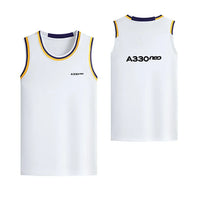 Thumbnail for A330neo & Text Designed Basketball Style Sports Tank Tops - view 16