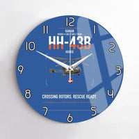Thumbnail for Kaman HH-43B Huskie design on blue no frame wall clock