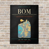 Thumbnail for Chhatrapati Shivaji Maharaj International Airport Mumbai BOM - Canvas Framed - Black