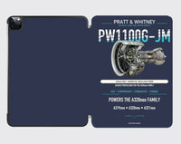 Thumbnail for PW1100G-JM design on navy blue ipad tablet case