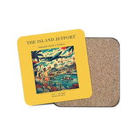 Thumbnail for The Island Jetport - Designed Coasters design on yellow 1-piece