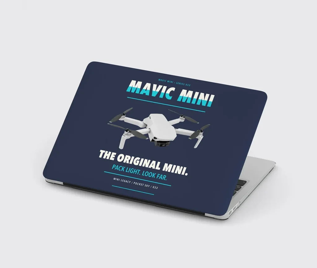DJI Mavic Mini design on navy blue MacBook case
