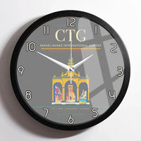 Thumbnail for Rafael Nunez International Airport CTG Wall-Clock Framed - Gray