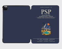 Thumbnail for Palm Springs International Airport (PSP) design on navy blue ipad tablet case