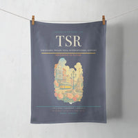 Thumbnail for Timișoara Traian Vuia International Airport (TSR) design on navy blue towel